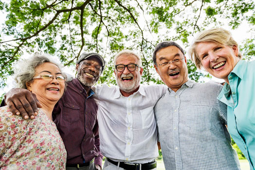 Group of smiling older adults 
