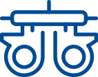 Blue complete eye care icon